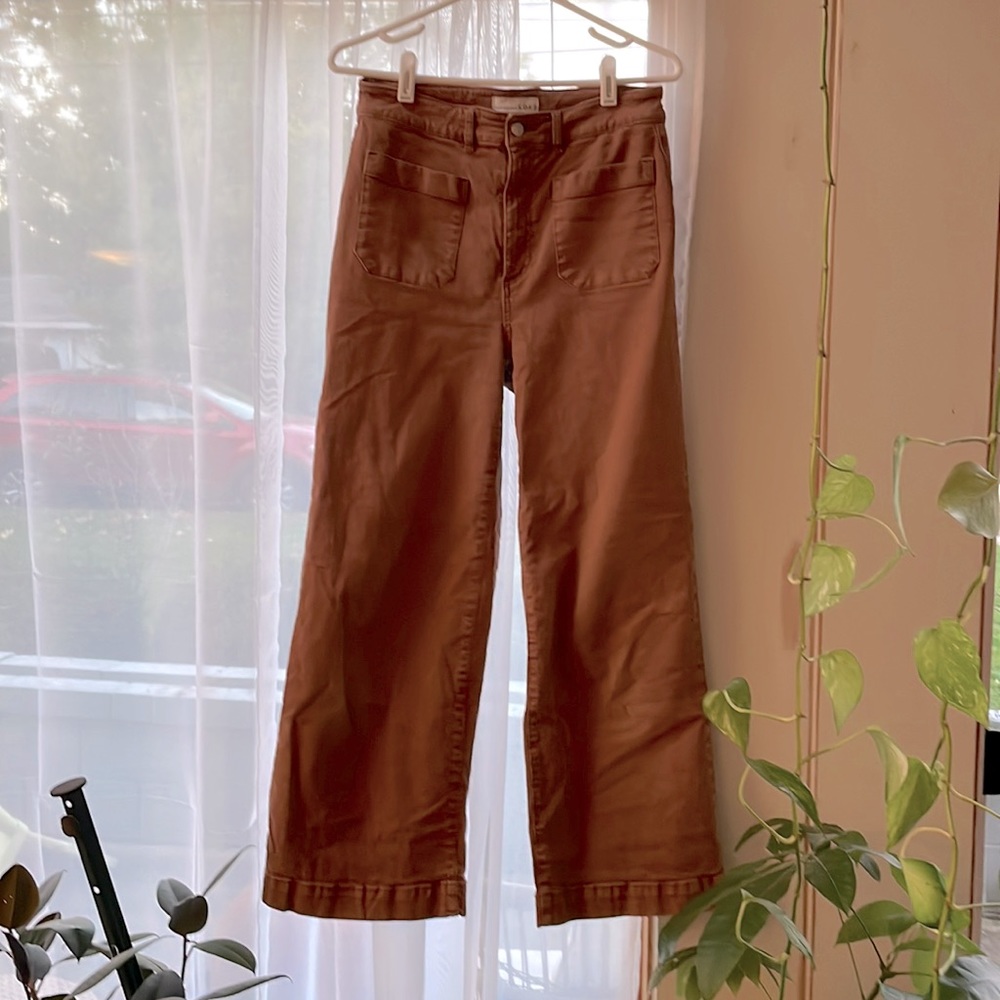 LOFT Brown Wide Leg Pants